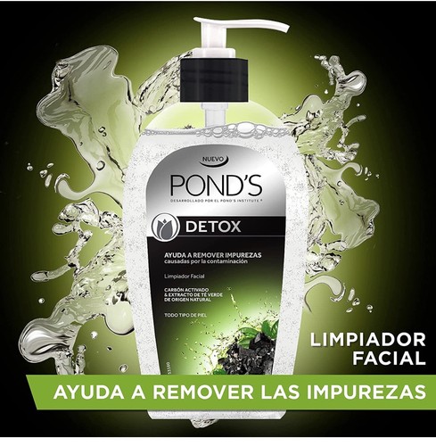 2X PONDS DETOX AGUA MICELAR+LIMPIADOR FACIAL/MICELLAR WATER+FACE WASH/CHARCOAL - Picture 5 of 8