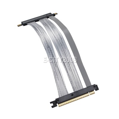 PCIE 4.0 16x Riser Cable Graphics Card Extension Cable 180 Degree 32cm