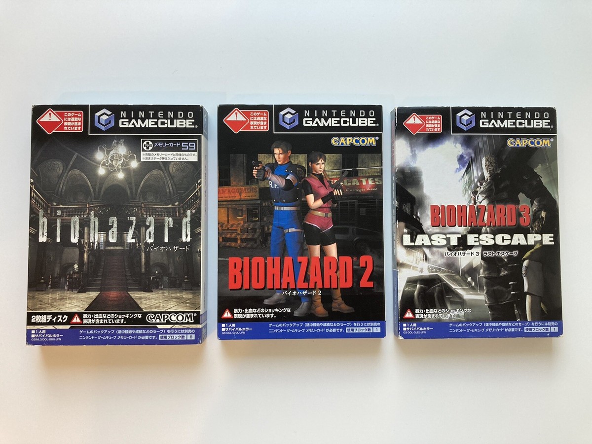 Lot 3 Biohazard Resident Evil 1 2 3 Set Nintendo Gamecube GC