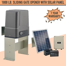 CO-Z Solar Sliding Gate Opener Kit Electric Gate Opening System for 1800lb Gates