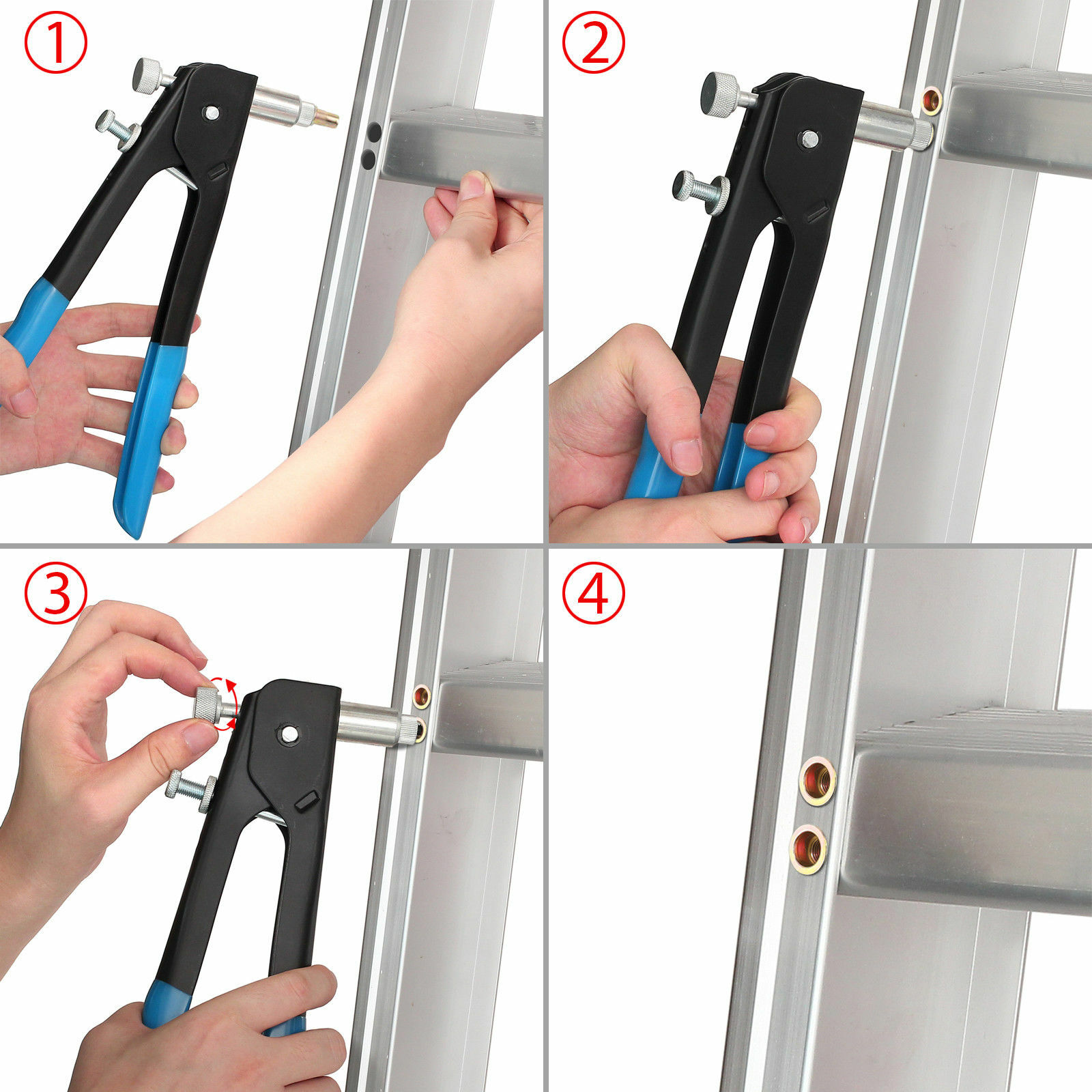 150PCS M3 M4 M5 M6 M8 M10 Rivet Nuts Kit Open End Threaded Rivnut ...