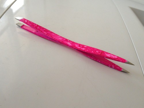 DOUBLE EYEBROW SLANT/POINTED TIP HAIR REMOVEL TWEEZER PLUCKER PULLER TWEEZERS - Picture 2 of 8