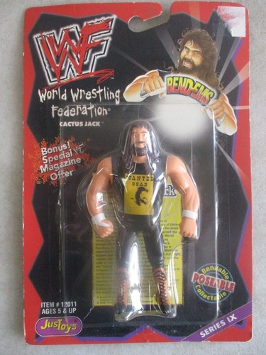 SEALED MOC 1998 WWF BEND-EMS CACTUS JACK SERIES IX...