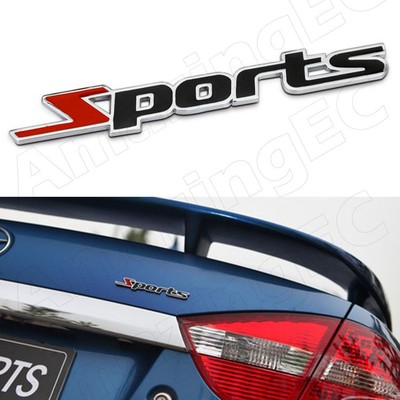 Low Priced Universal 3D Badge Emblem SPORTS word LOGO Metal Car Decal Chrome wRedBlack Low Priced Universal 3D Badge Emblem SPORTS word LOGO Metal Car Decal Chrome wRedBlack