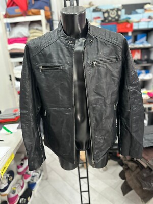 Bata Jacket Leather Man Tgxxl Black LLV876
