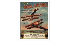 JOIN THE ROYAL AIR FORCE WW1 Retro Look Metal Wall Sign Cave GARAGE A5 A4