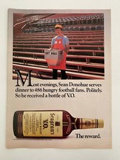 Seagram's V.O. Canadian Whisky Sean Donohue Vintage 1984 Print Ad