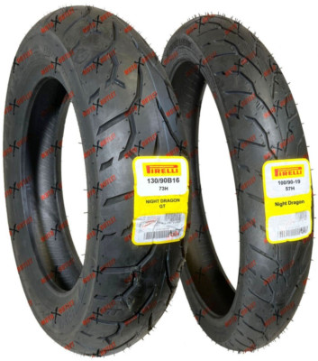 Pirelli Night Dragon 100/90B19 130/90B16 Front Rear Tire Set Motorcycle GT