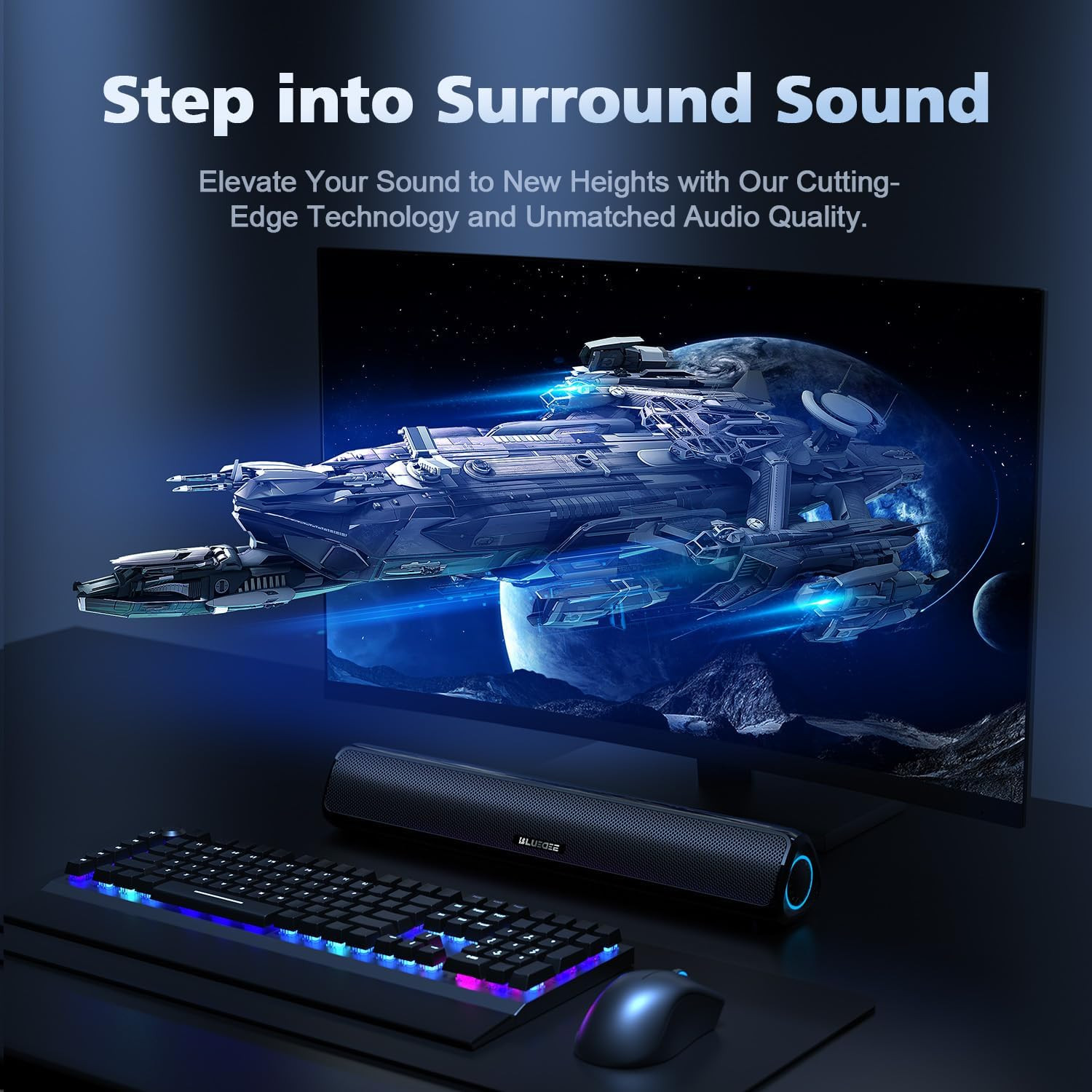 HiFi Bluetooth Computer Speakers with Deep Bass for PC, Laptop & Tablet