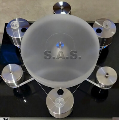 CLEARAUDIO MAXIMUM SOLUTION TURNTABLE 3 MOTORS - CLEAR ACRYLIC - PERFECT + BOXES
