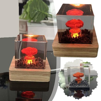 Handmade Resin LED Atomic Bomb Model USB Desktop Decoration Light 
