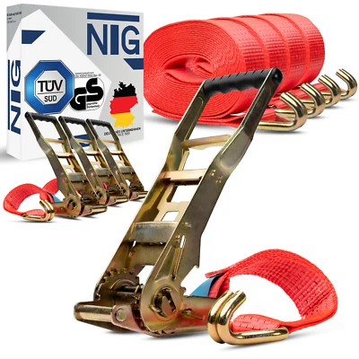 Spanngurt Zurrgurte Langhebelratsche 10m 5t TÜV/GS 2 tlg 5000 KG ERGO, 1-40 Stk. - Bild 1 von 4