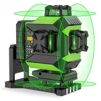 704CG Digital 4D 16-Line Laser Level 360 Rotating Selfleveling Green