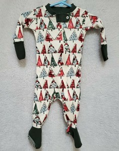 Burt S Bee Baby Nwot Boys Girls Multi Color Christmas Tree Sleeper Size Newborn Ebay