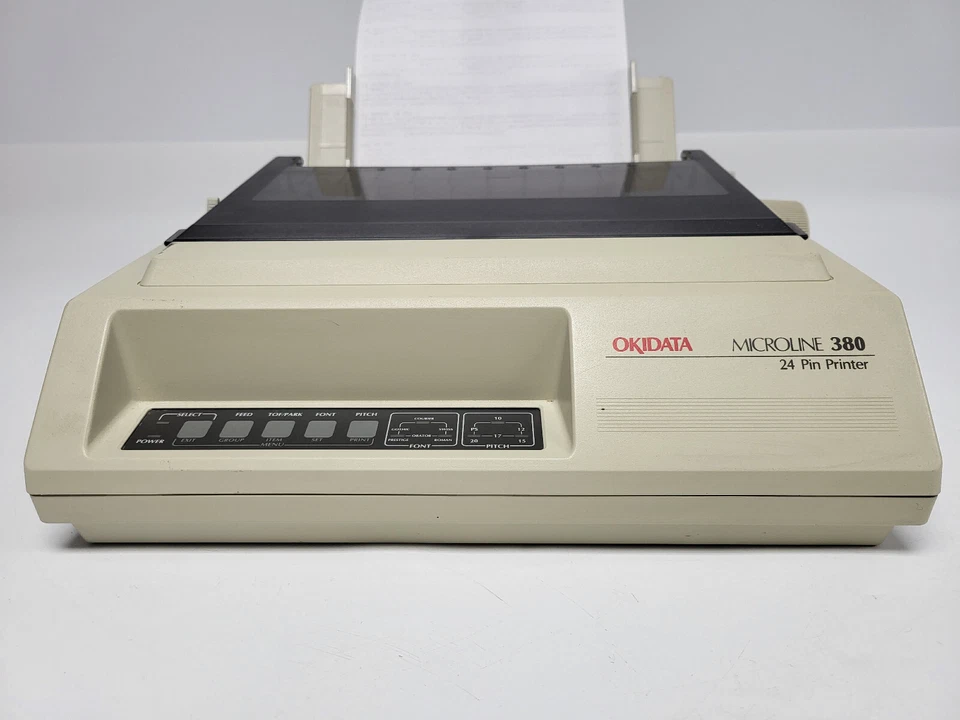 Okidata Microline 380 Dot Matrix 24-Pin Printer Parts (Prints Very Light) - Image 4 of 4