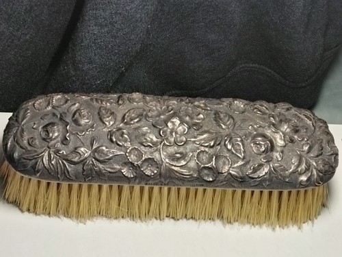 Antique Jacobi & Co. repousse floral sterling silver clothing brushes no monogam - Picture 23 of 24