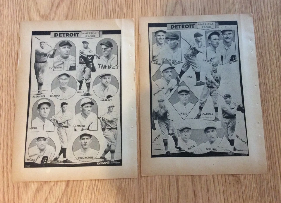 Rare1930 ML Baseball Picture -Spauldings Baseball Guide -AL Teams Hall Of Famers - Image 3 of 4
