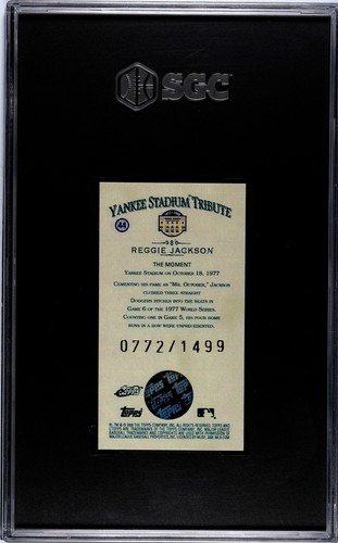 2008 Reggie Jackson SGC 10 eTopps Allen & Ginter Tribute Refractor #0772/1499 - Picture 2 of 2