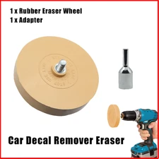 3.5" Car Decal Remover Eraser Wheel Tool for Drill Adhesive Pinstripe Sticker