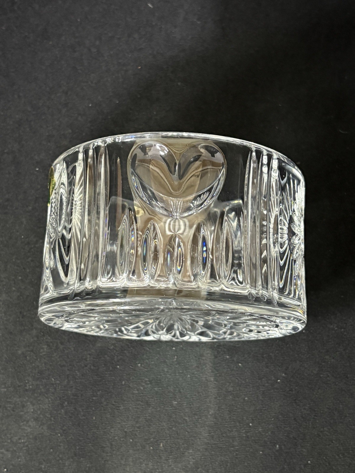Waterford Millennium Series Crystal Champagne Wine Bottle Coaster Bowl 5 1/4''