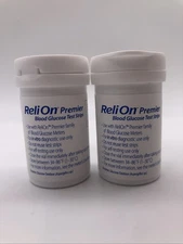 ReliOn Premier Blood Glucose Test  100ct EXP DATE: 01/2026 (without Box) Ref.190