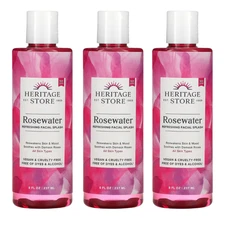 Heritage Store, (3 Pack) Rosewater, Aromatherapy Water, Rose Petals, 8 fl oz