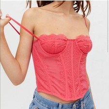 Urban Outfitters out from under modern lover corset pink Women's size small