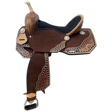 Horse Saddle Leather Handmade Barrel Racing Western Racer Equestrian Trail Tack