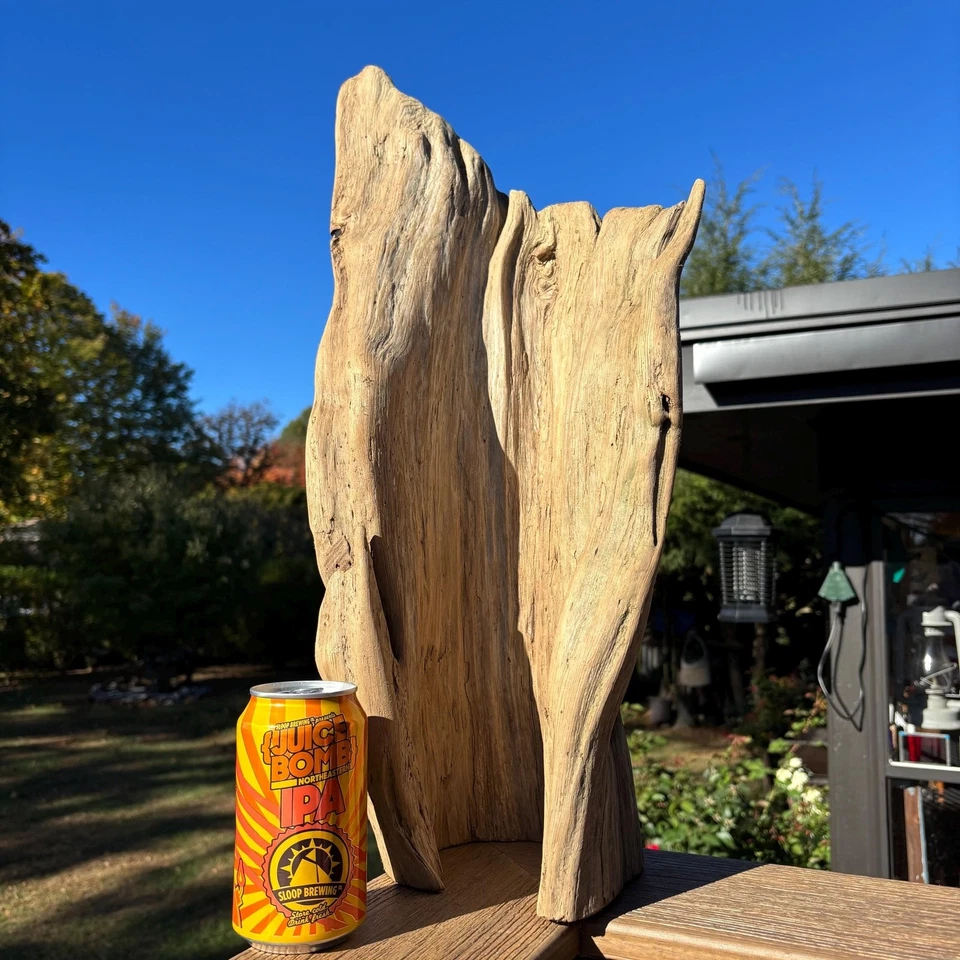 Baúl hueco de madera a la deriva 23x9x10 - Escultura de madera dura natural para decoración de acuarios Foto 3 de 4