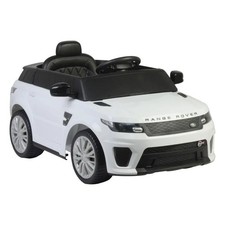 WHITE - BEST RIDE ON CARS FOR KIDS 12V RANGE ROVER LICENSED BATTERY POWERED