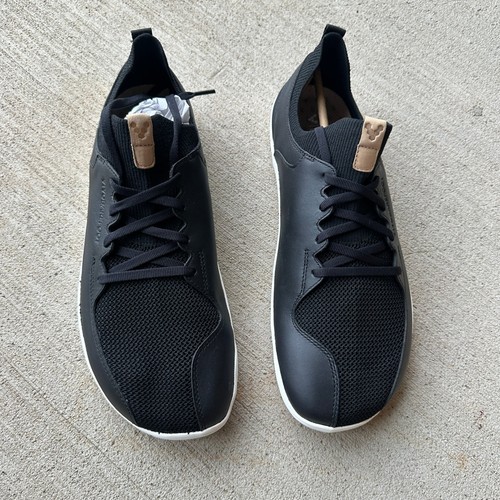 VIVOBAREFOOT Primus Knit Mens Black Leather Minimalist Barefoot Shoes EU44 US 11 - Picture 2 of 12