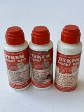 3 BOTTLES DYKEM LAYOUT RED  FLUID 2oz EACH FELT-TIP Applicator Vintage
