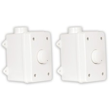 Theater Solutions OVCDW Outdoor Volume Controls White Weatherproof 2 Piece Set
