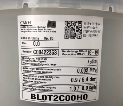 1pcs Brand New CAREL BL0T2C00H0 Steam Cylinder Humidifier One year warranty