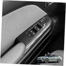 Door Lock Switch Covers Compatible with Kia K4 2025-2026 Carbon Fiber Pattern