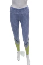 Alo Womens Ombre Printed Pull On High Rise Pants Leggings Blue Yellow Size XS