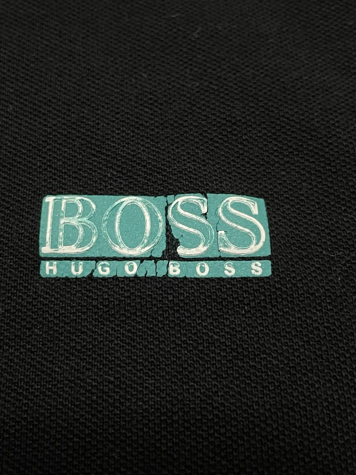 Camisa Polo Hugo Boss Paddy Para Hombres 2XL XXL Negra Corta Calce Regular Logo Golf Foto 3 de 4