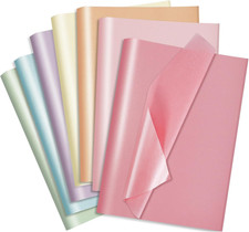 woric 110 Sheets Tissue Paper Bulk for Gift Bags, Metallic Colors Pastel Tissue