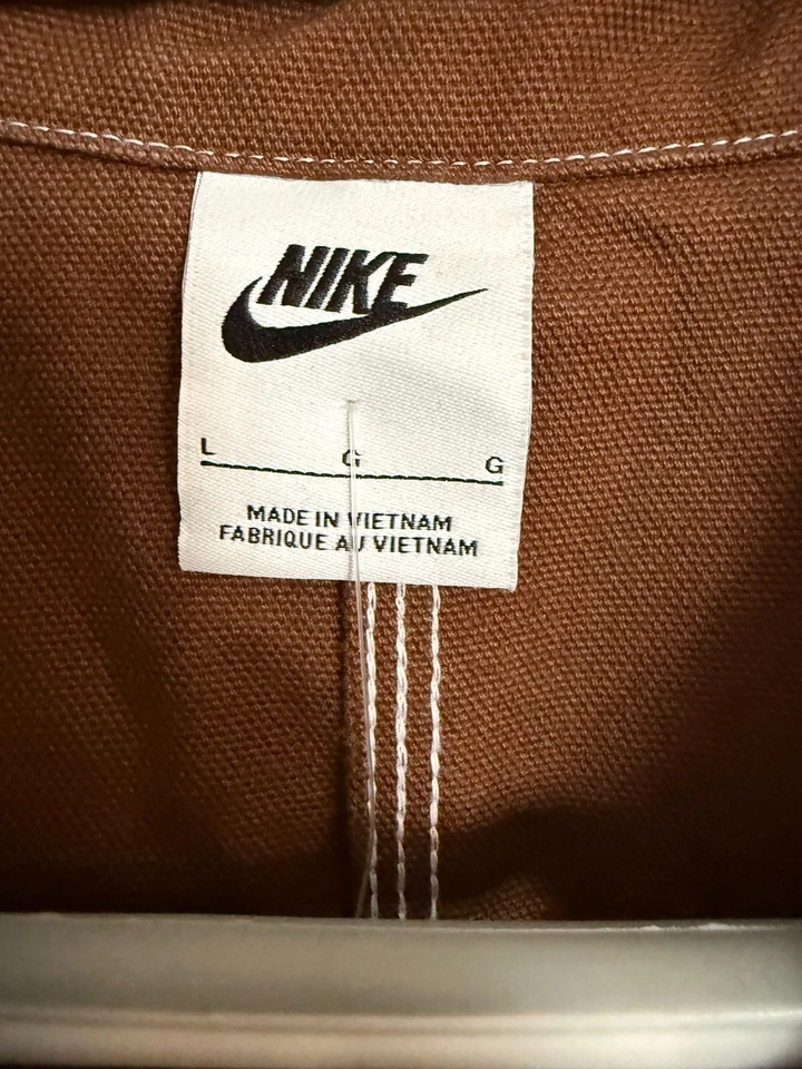 Chaqueta Nike Life Canvas Chore MARRÓN - L Grande - Swoosh Utility NUEVA - FN0356-259 Foto 4 de 4