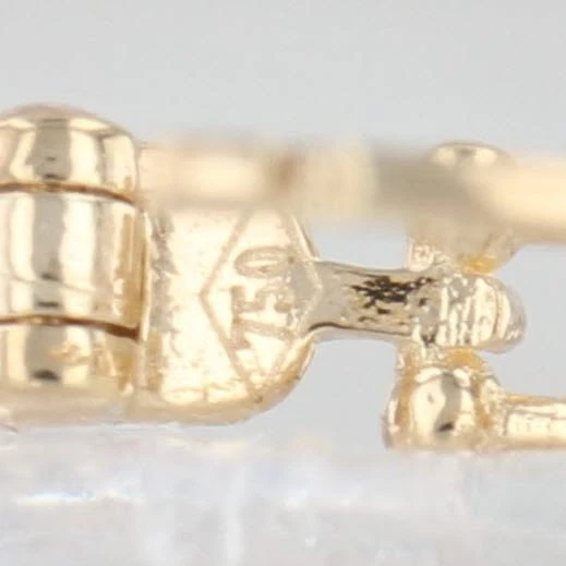 Серьги-кольца из желтого золота 18 карат с маленькой лошадью круглые обручи - Изображение 4 из 4