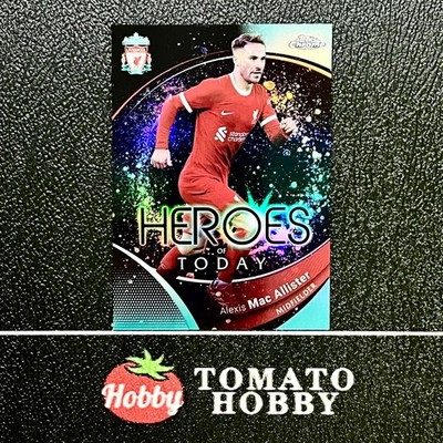 ALEXIS MAC ALLISTER /99 AQUA TOPPS CHROME LIVERPOOL TEAM SET 2023-24 HEROES
