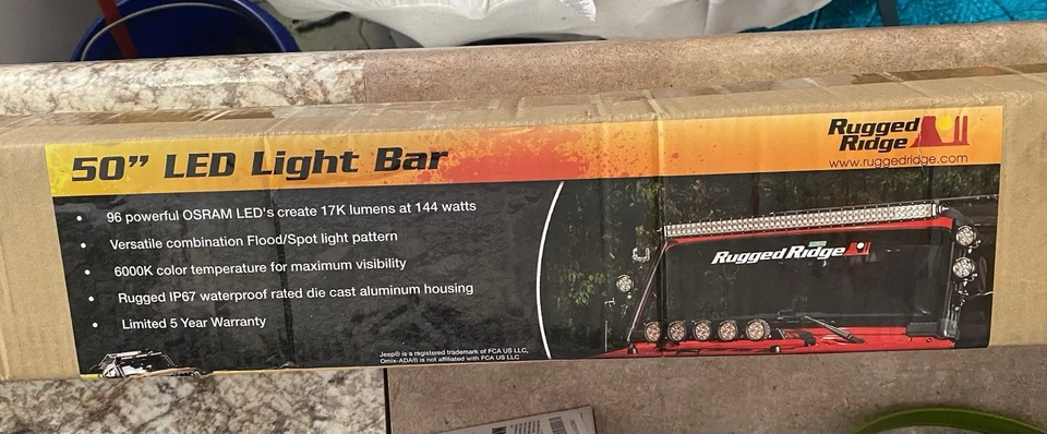 Barra de luz LED Rugged Ridge 50" 15209.06 nueva sin abrir Jeep Foto 2 de 4