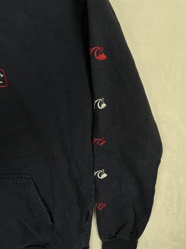 Vintage Quicksilver Hoodie Sweatshirt XL Blue "The Endless Trip 1969" Y2K - Picture 3 of 11