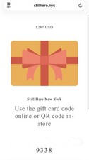Still Here New York $287.15 Digital Gift Card – Instant Delivery