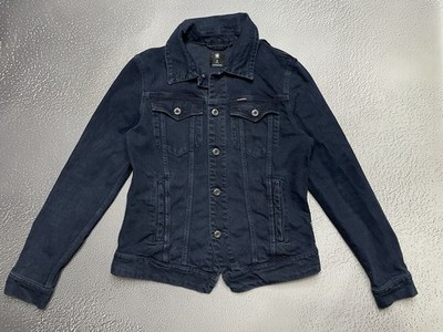 G-Star Raw Mädchen dunkelblau Denim Button Down Jacke Größe 16 164 cm