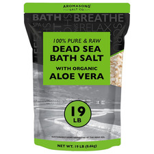 Aromasong Raw Dead Sea Bath Salt with Organics Aloe Vera - 19 lbs