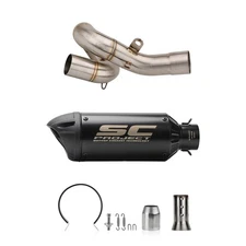 51mm Slip On Muffler Exhaust System Kits For Kawasaki Ninja ZX6R ZX636 2009-2025
