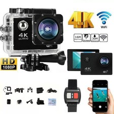 Action Kamera 4K Sport Camera WiFi Helmkamera Wasserdichte Unterwasser Kamera