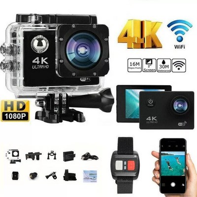 Action Kamera 4K Sport Camera WiFi Helmkamera Wasserdichte Unterwasser Kamera