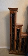 Solid JALI SHEESHAM WOOD Cabinet Cd Holder Unusual Style